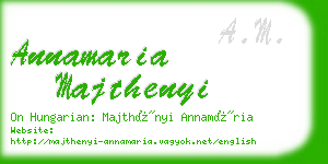 annamaria majthenyi business card